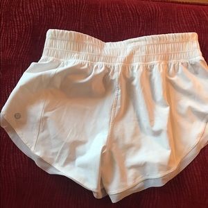 White LuluLemon Shorts